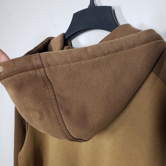 Doomsday Co. Brown Broqn Tan Colorblock Pullover Hoodie Size Small - Picture 7 of 8